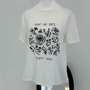 “Save the Bees, Plant These” Graphic Short Sleeve Tee
